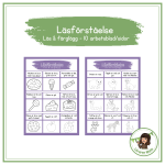 Läsförståelse- läs och färglägg 10 arbetsblad - bild 1