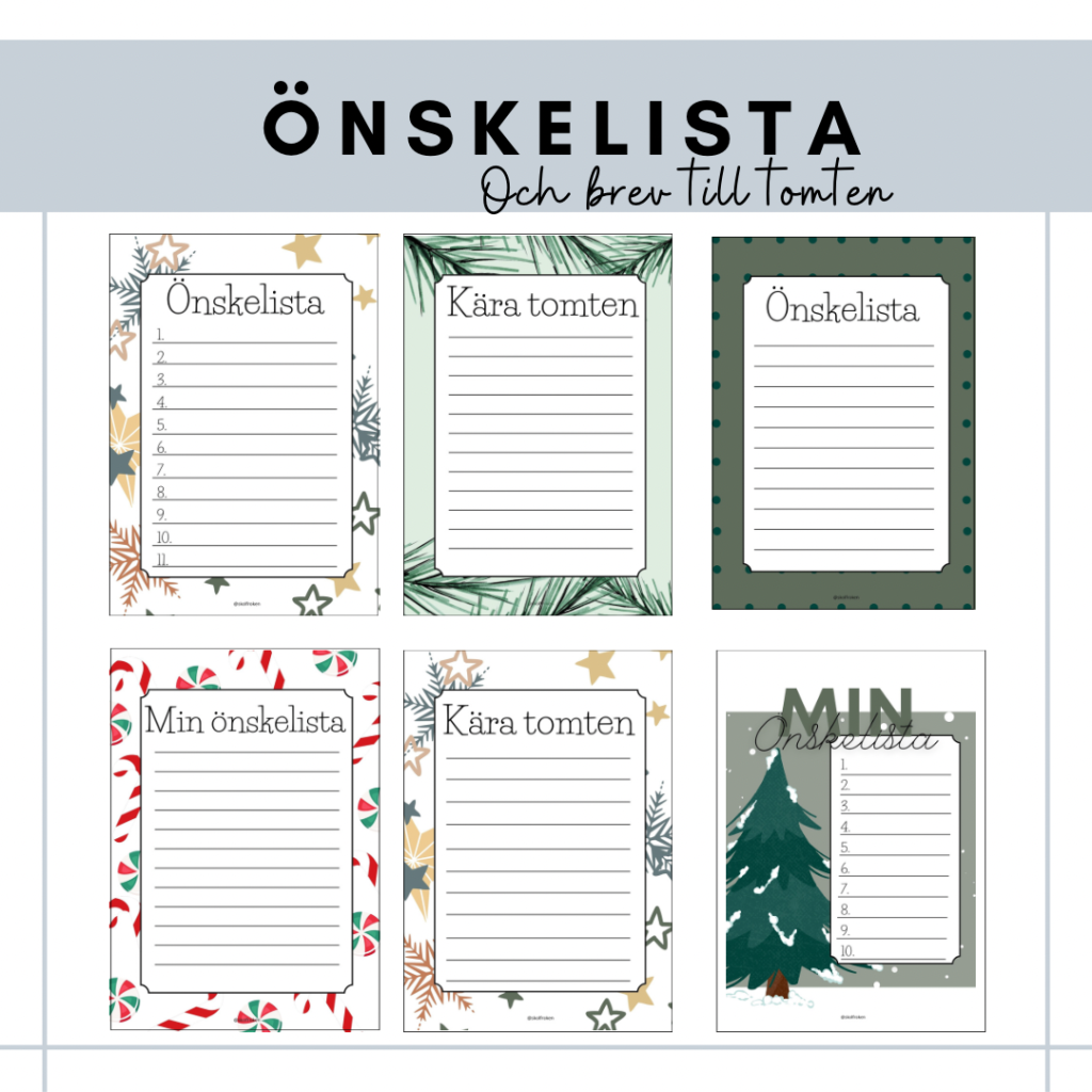 Önskelista /brev till tomten