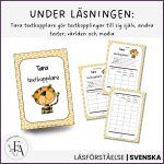 Läsförståingar: Läsförståelsestrategier och arbetsblad - bild 4