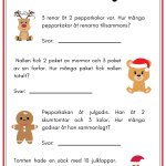 Äntligen jul! (häfte med blandade uppgifter i svenska/matte). - bild 10