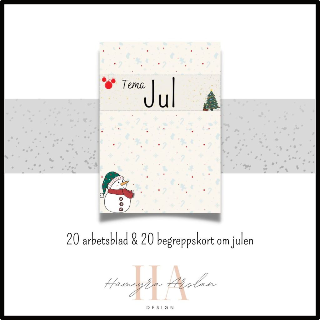 Julhäfte- 20 arbetsblad & 20 begreppskort