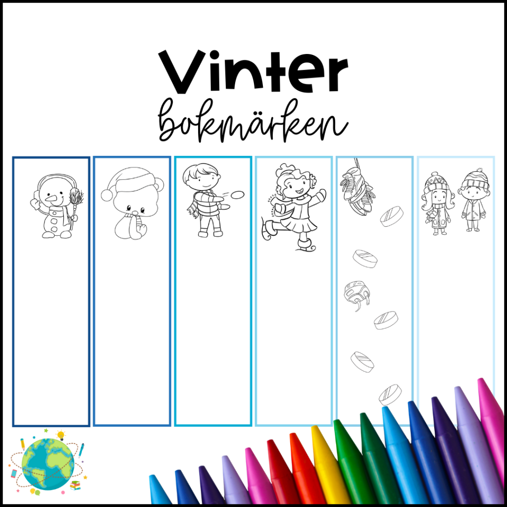 Bokmärken – Måla Vinter
