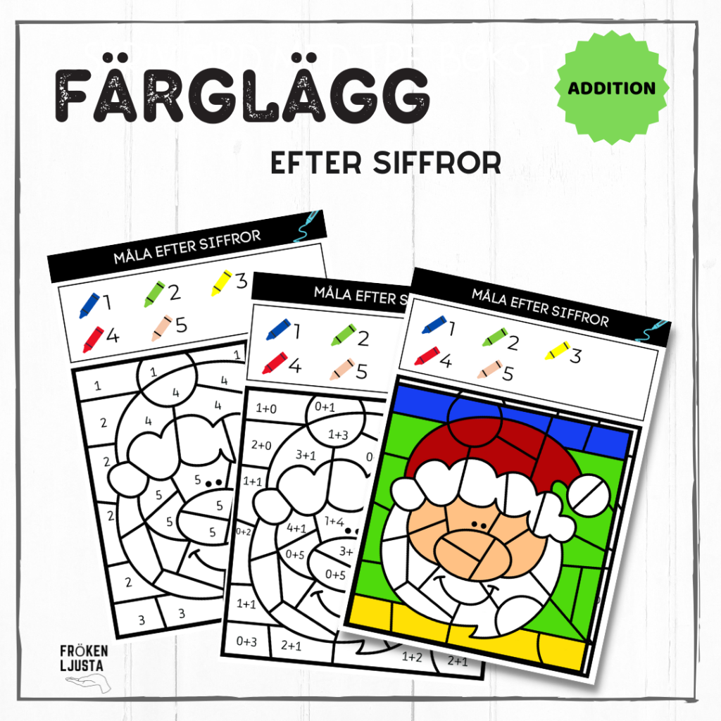 Färglägg efter siffror jul