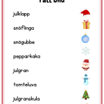 Äntligen jul! (häfte med blandade uppgifter i svenska/matte). - bild 3