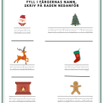 It´s Christmas (häfte som tränar på julord samt färger & siffror) - bild 3