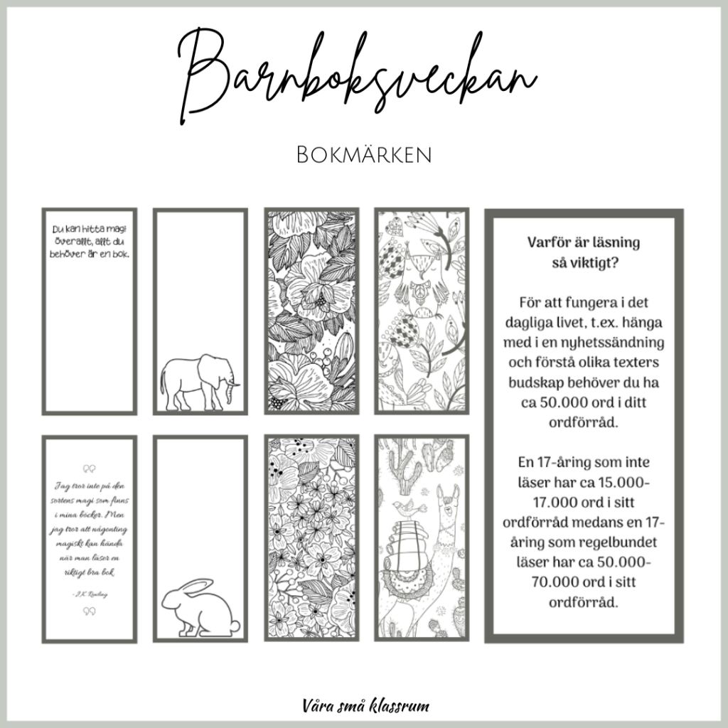 Barnboksveckan – bokmärken