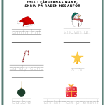 It´s Christmas (häfte som tränar på julord samt färger & siffror) - bild 6