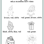 It´s Christmas (häfte som tränar på julord samt färger & siffror) - bild 8