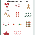 It´s Christmas (häfte som tränar på julord samt färger & siffror) - bild 9