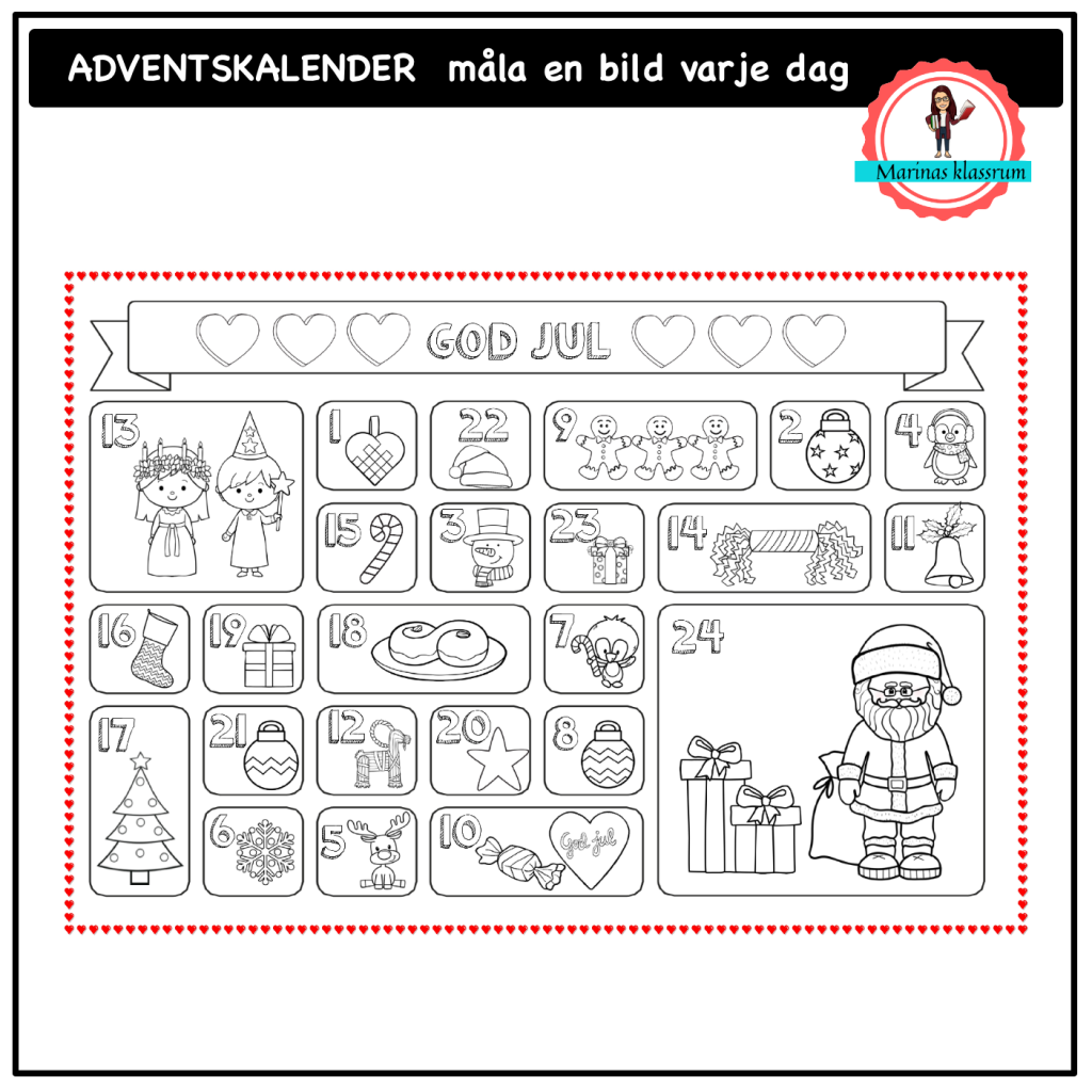 Adventskalender – måla en bild varje dag