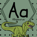 Väggalfabet dinosaurier - bild 2