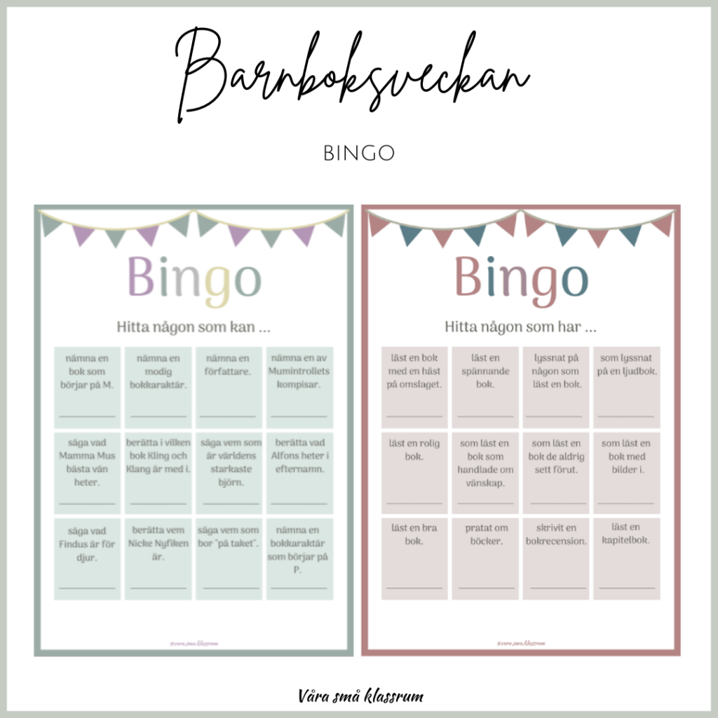 Barnboksveckan – bingo