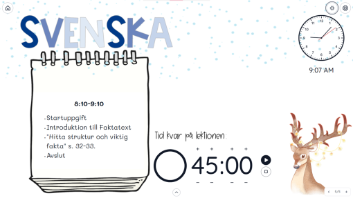 Bakgrunder till Classroomscreen (Vinter)