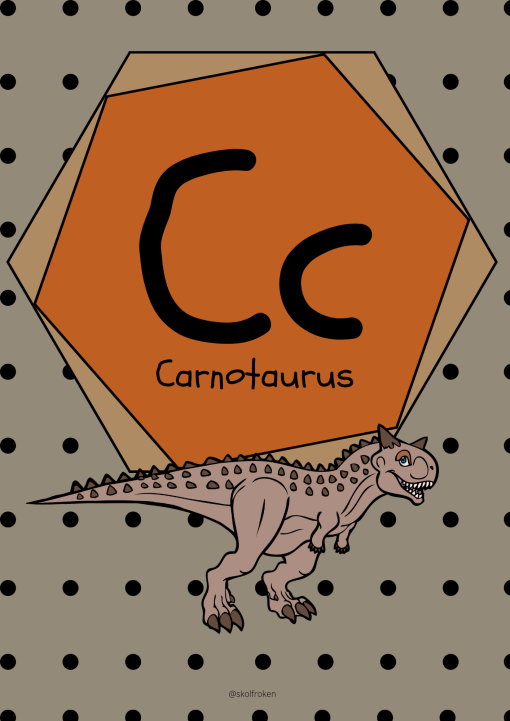 Väggalfabet dinosaurier