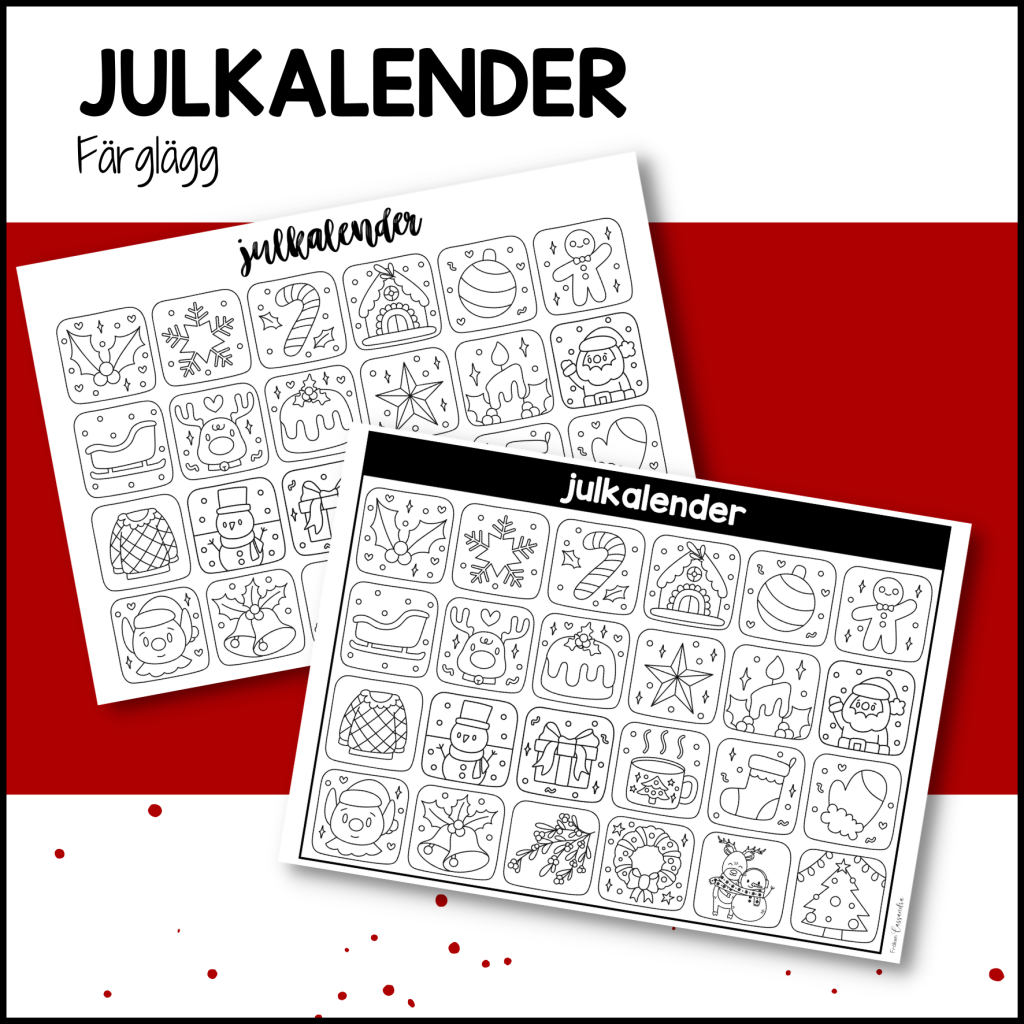 Julkalender: färglägg