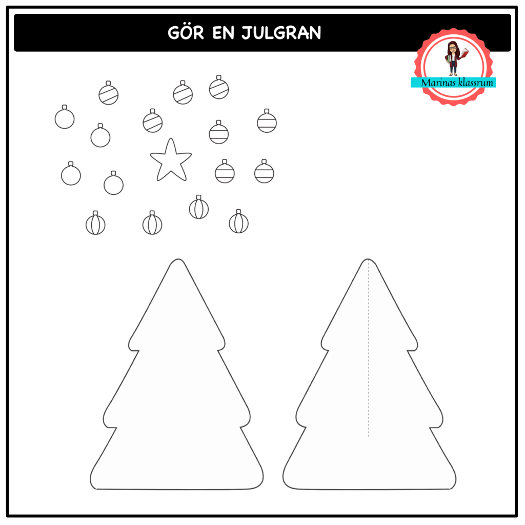 Gör en 3D julgran – pyssel