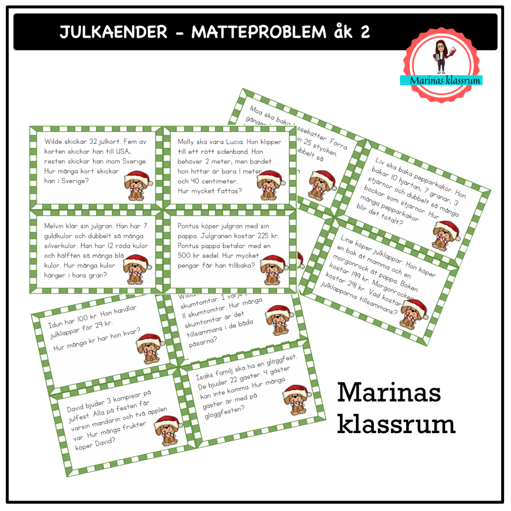 Julkalender – matteproblem åk 2