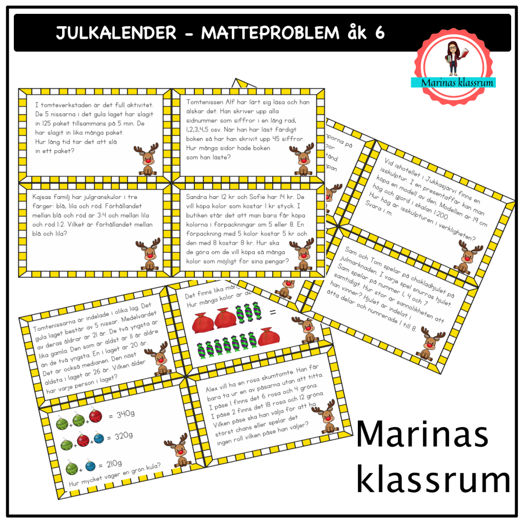 Julkalender – matteproblem åk 6
