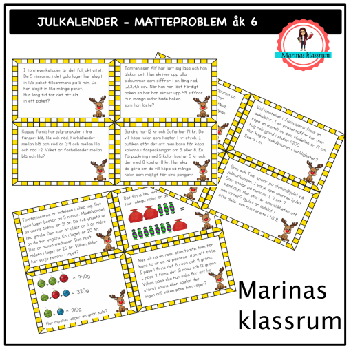 Julkalender - matteproblem åk 6