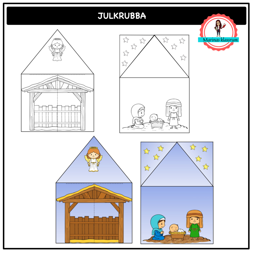 Julkrubba 1 – julpyssel