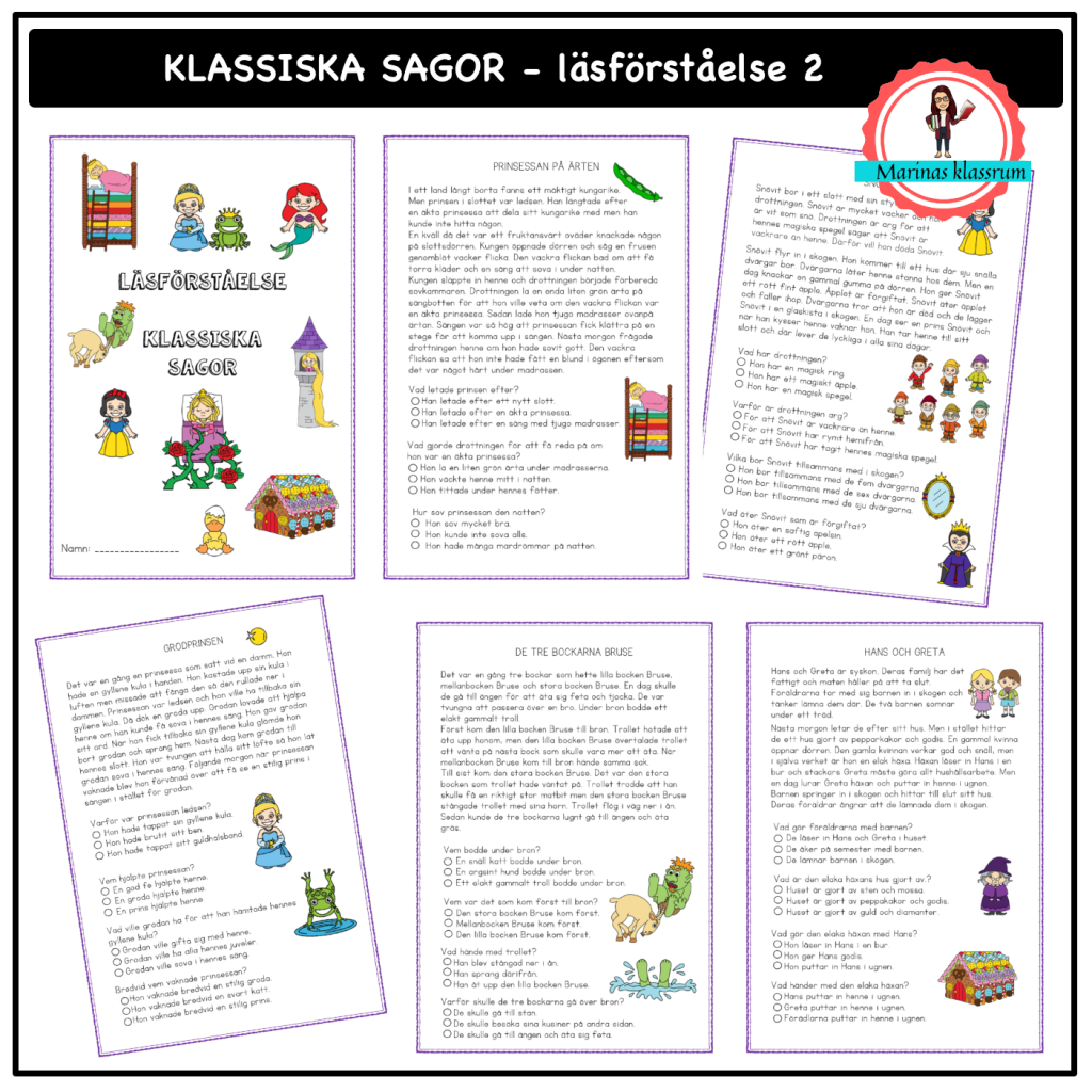 Klassiska sagor – läsförståelse 2