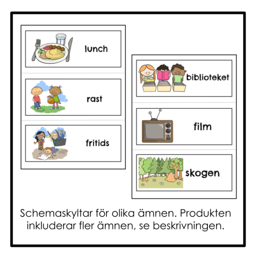 Bildstöd för schema