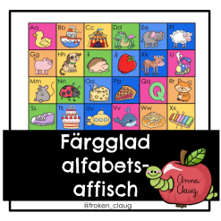 Färgglad alfabetsaffisch