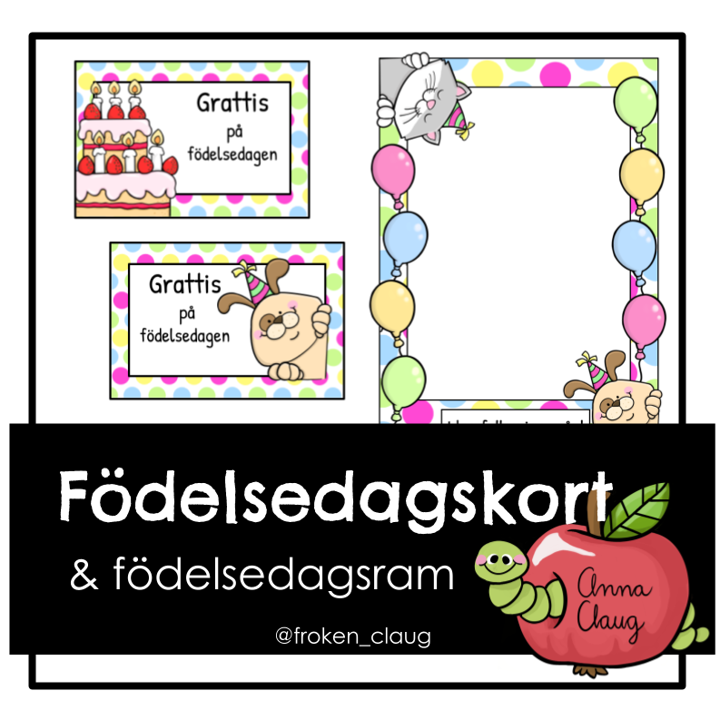Födelsedagskort och födelsedagsram