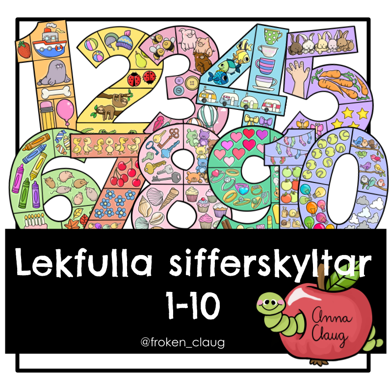 Lekfulla sifferskyltar 1-10