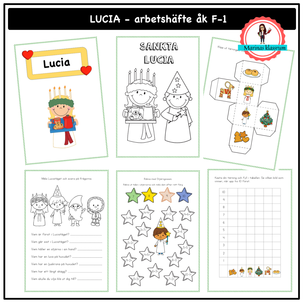 Lucia – arbetshäfte åk F-1