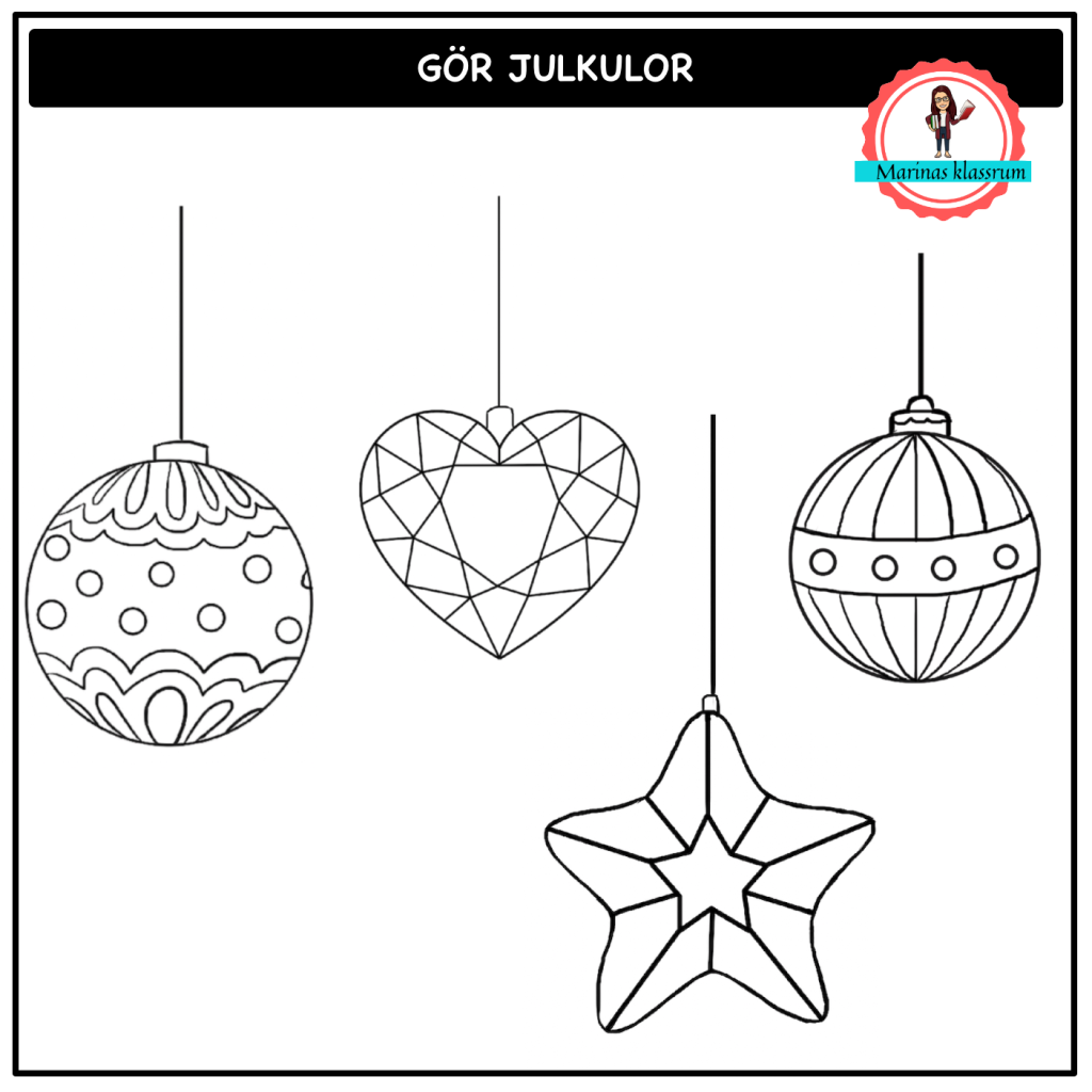 Måla julgranskulor – pyssel