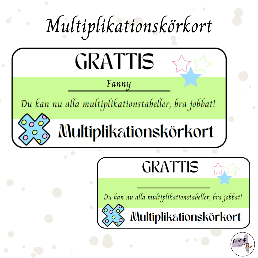 Multiplikationskörkort