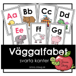 Väggalfabet (svarta kanter) - bild 1