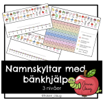 Namnskyltar med bänkhjälp - bild 1