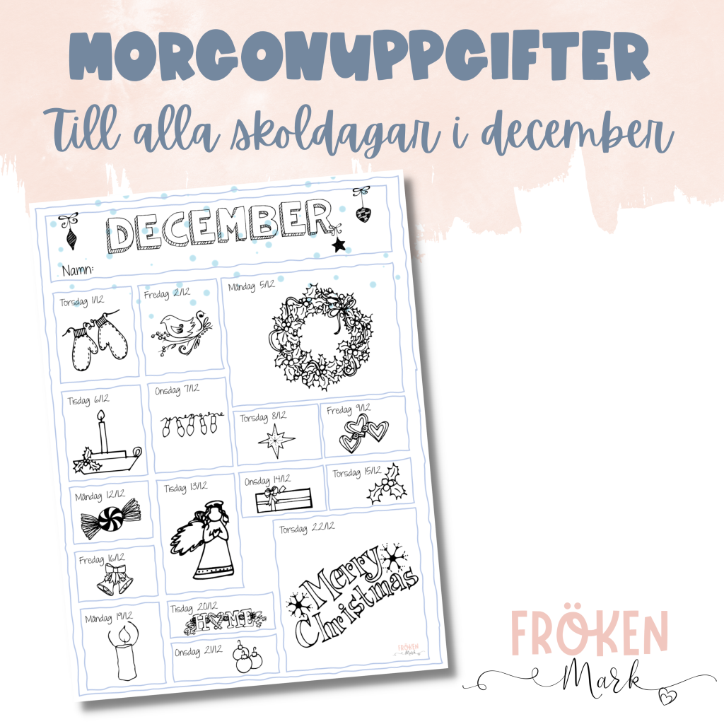 Morgonuppgifter – December