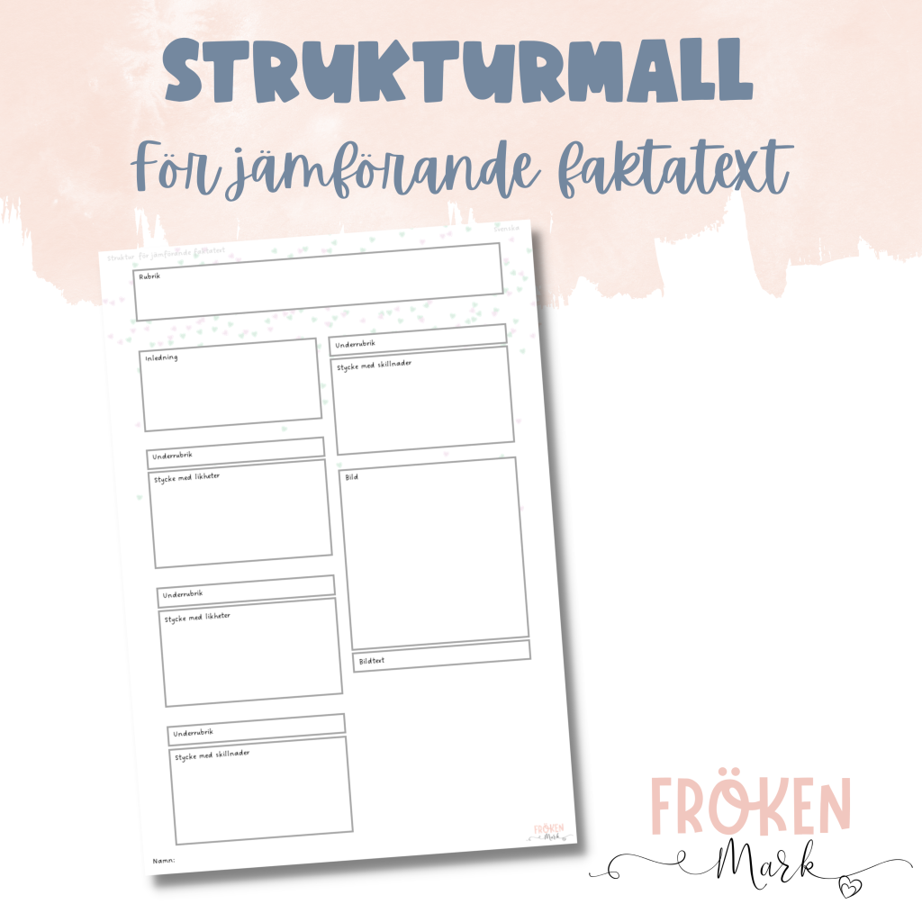 Strukturmall för jämförande faktatext