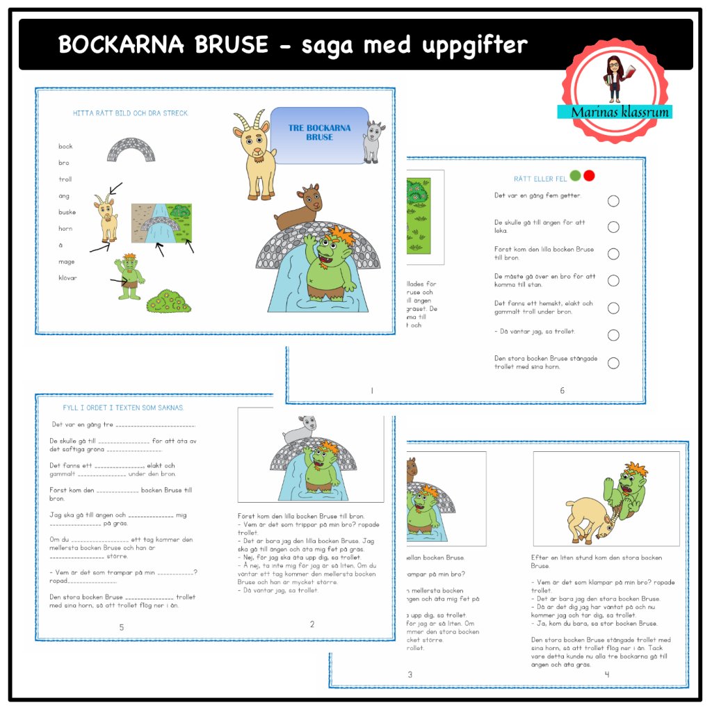 De tre bockarna Bruse – en saga med uppgifter