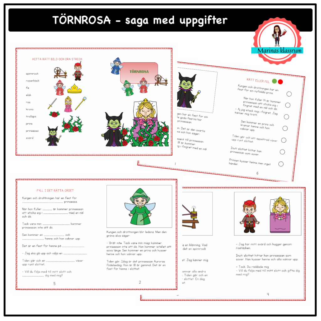 Törnrosa – saga med uppgifter