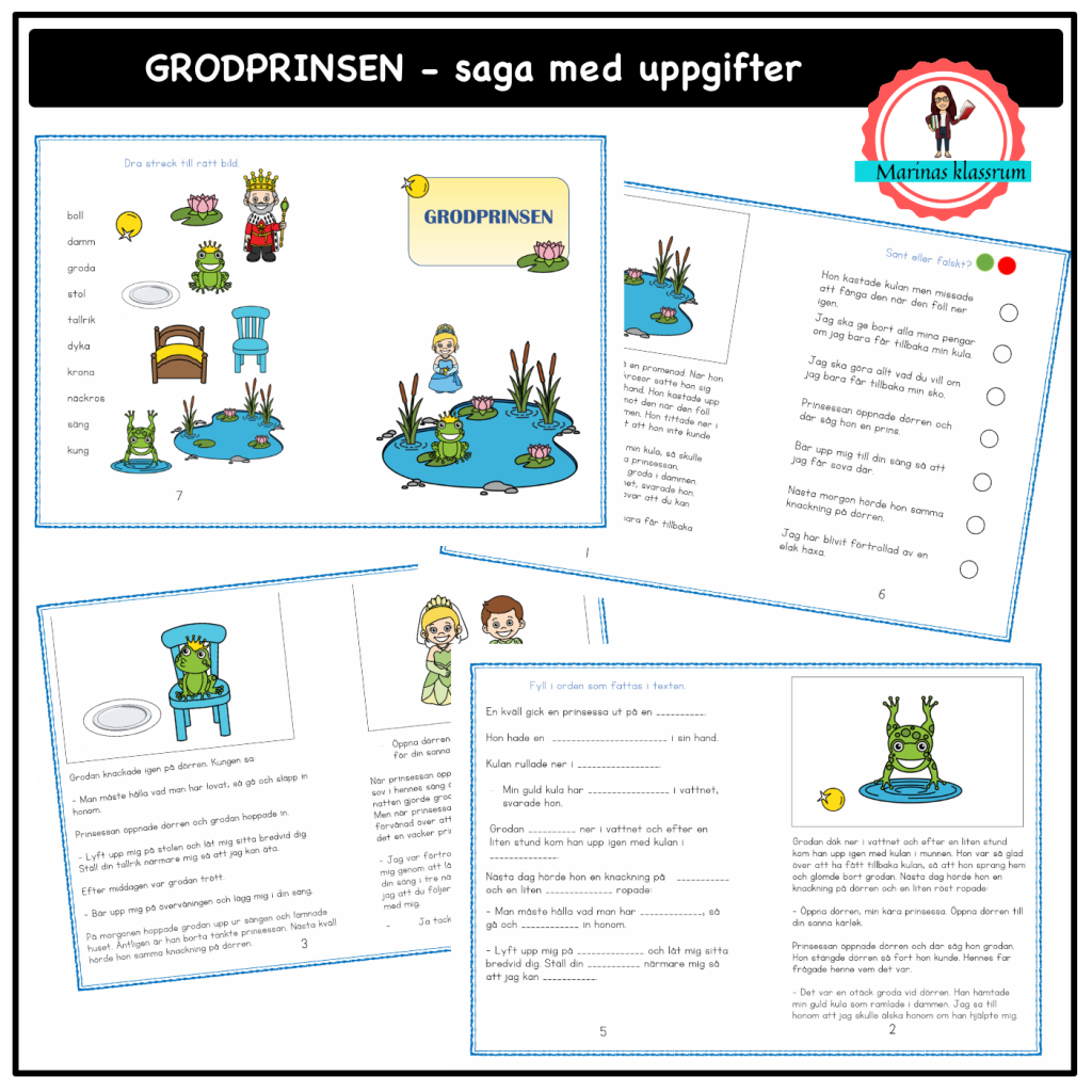 Grodprinsen – saga med uppgifter
