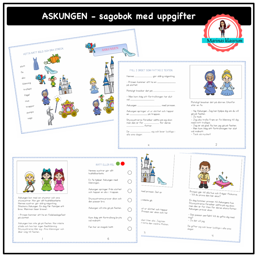 Askungen – saga med uppgifter