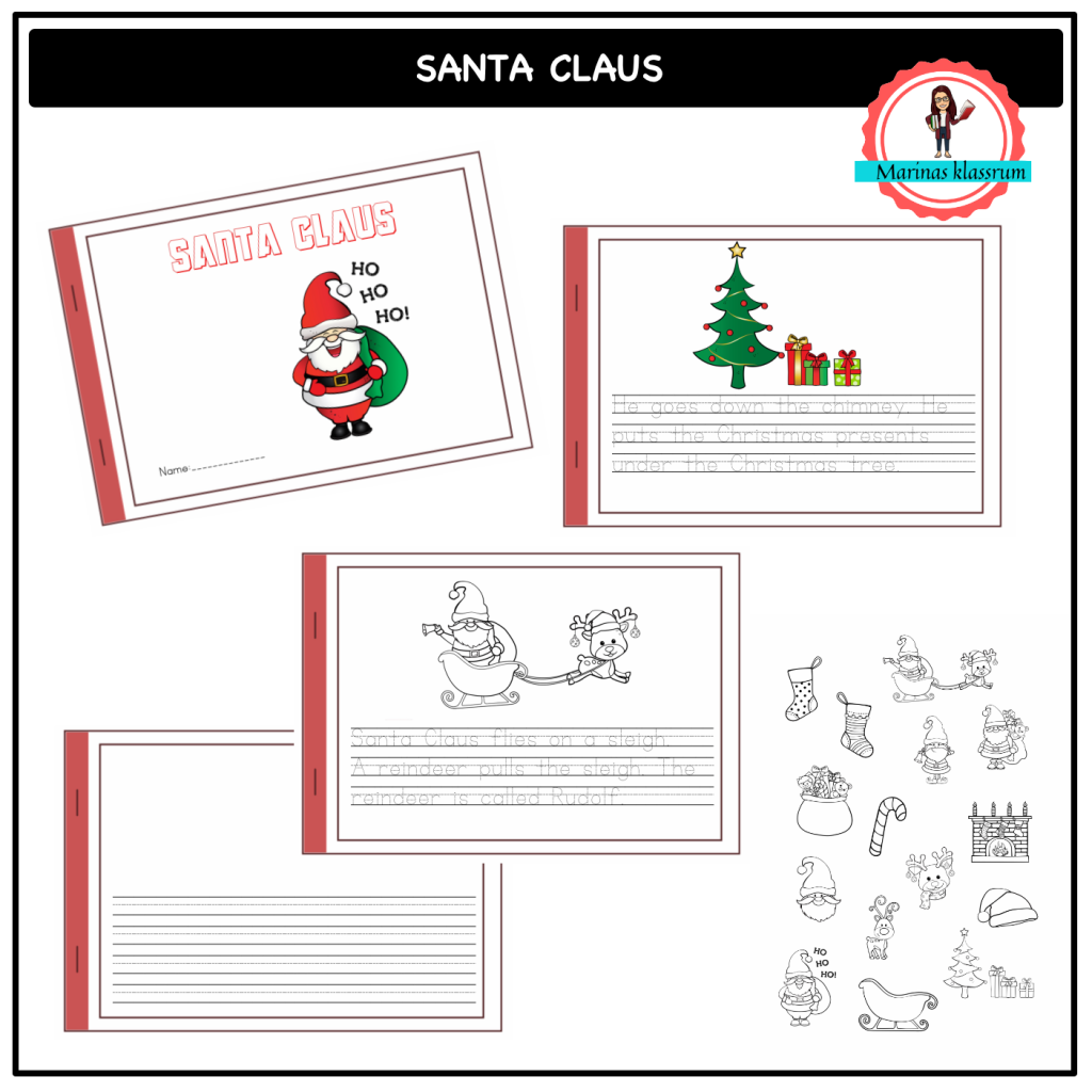 A mini book – Santa Claus