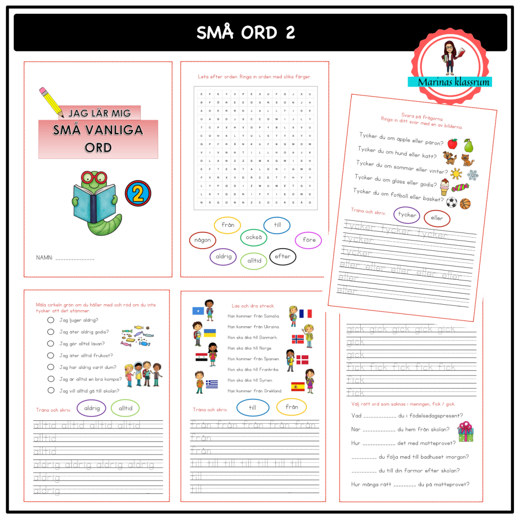 Jag lär mig små vanliga ord 2
