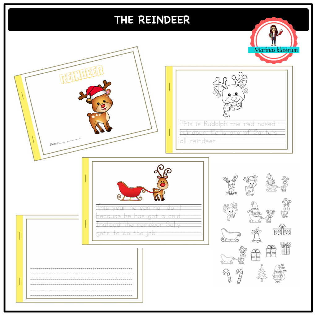 A mini book – The reindeer