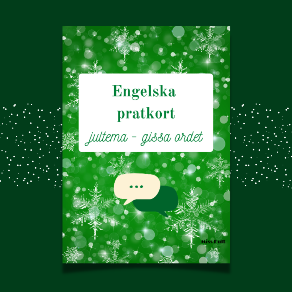 Engelska pratkort jultema – gissa ordet