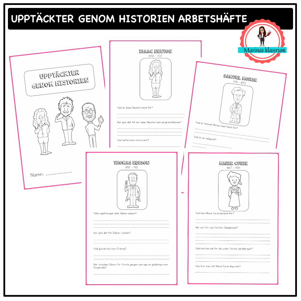 Upptäckter genom historien del 2 – arbetshäfte