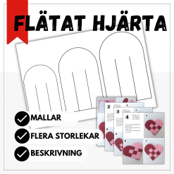 Flätat hjärta - julpyssel