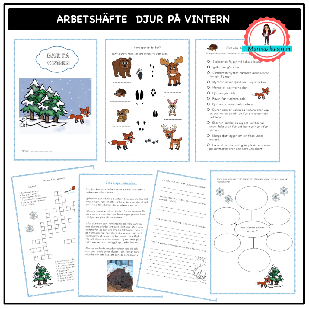 Arbetshäfte djur på vintern