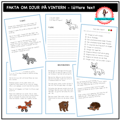 Fakta om djur på vintern - lättare texter