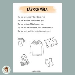 Läs och måla enkla meningar
