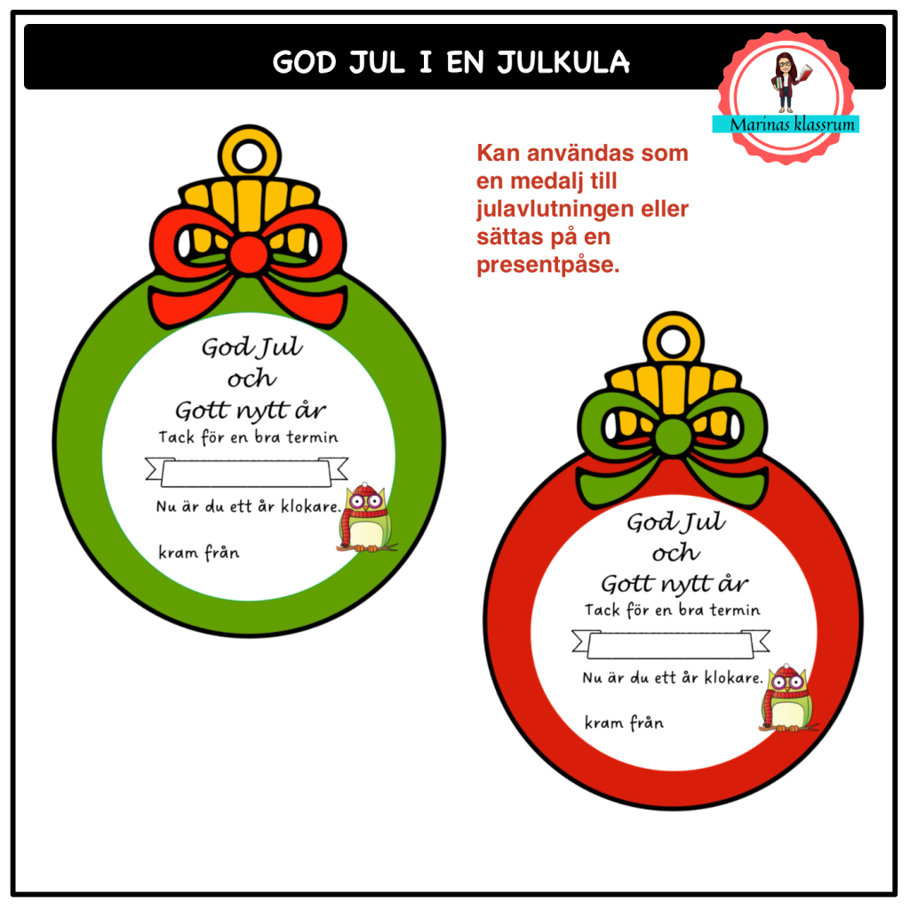 God Jul i en julkula